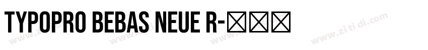 TypoPRO Bebas Neue R字体转换